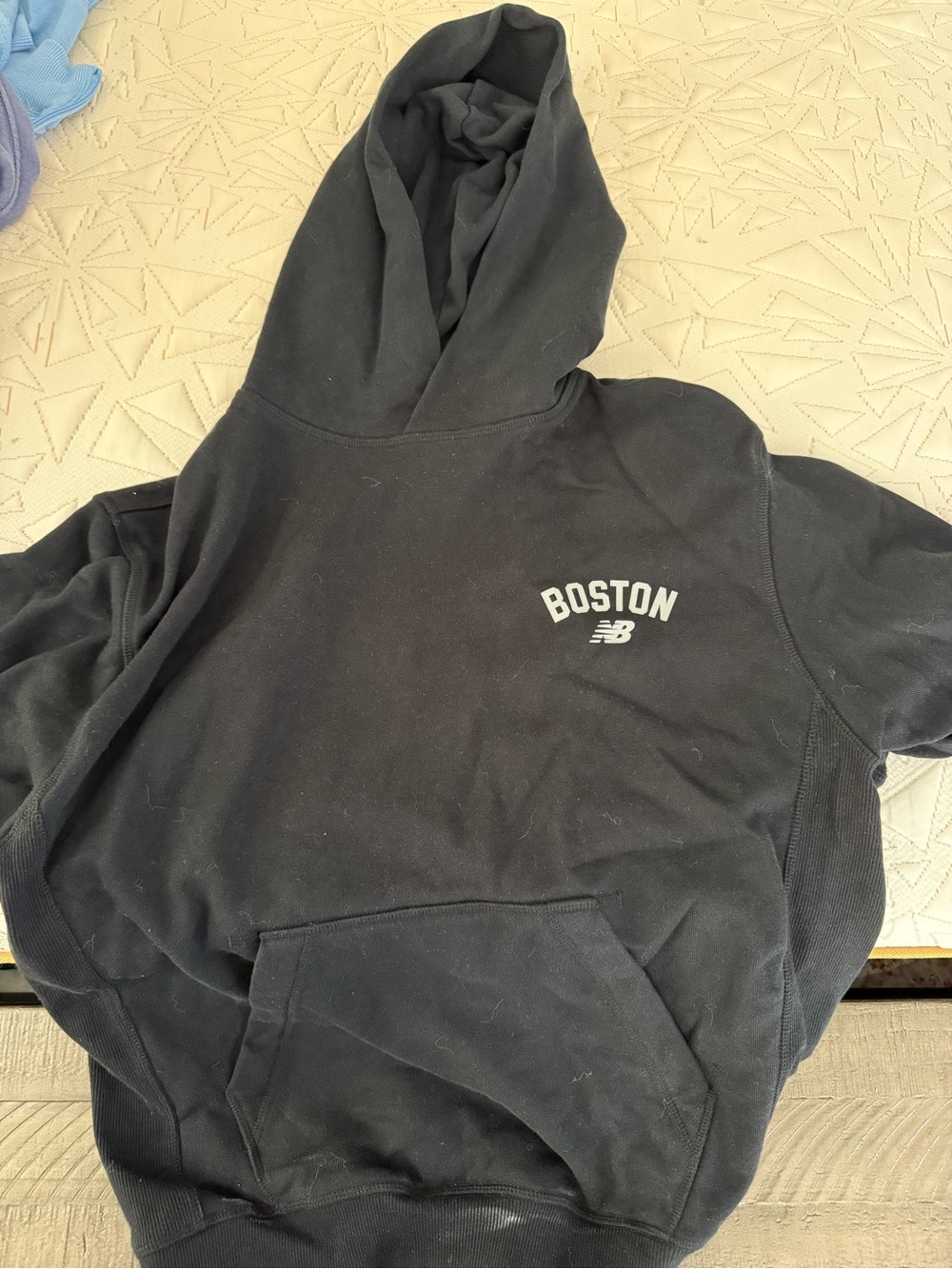 New Balance Black Pullover Hoodie with Subtle Logo